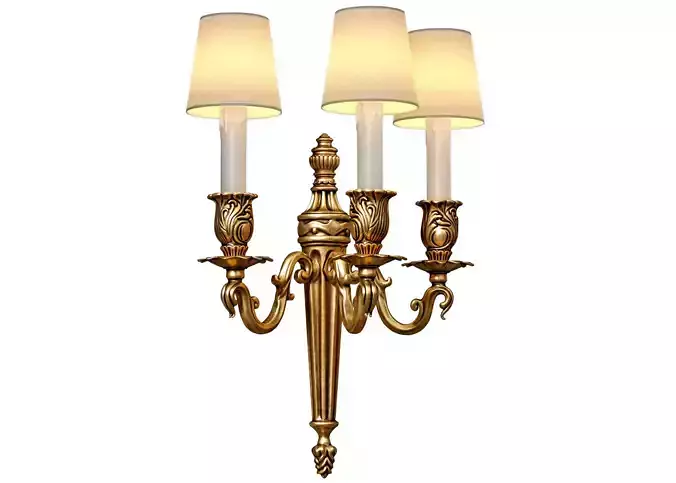 Large brass wall Lamp sconce Light in classic French style