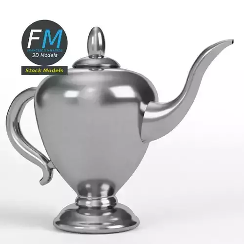 Teapot 2 silver 3D model