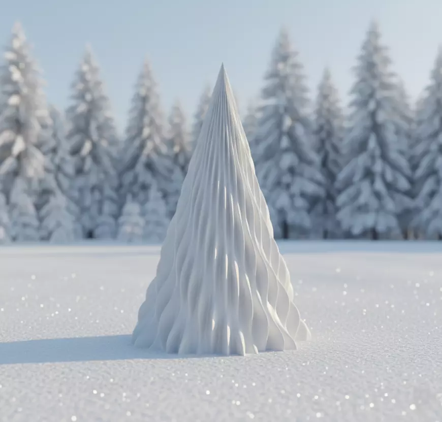 Elegant Christmas LED lamp Tree Centerpiece 3D print model_3