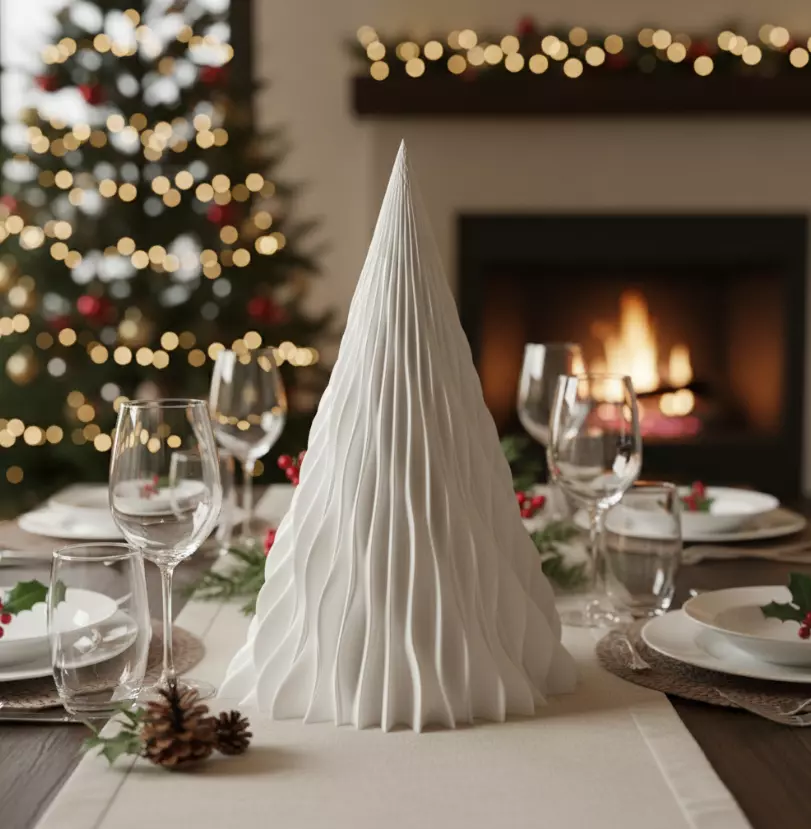 Elegant Christmas LED lamp Tree Centerpiece 3D print model_0