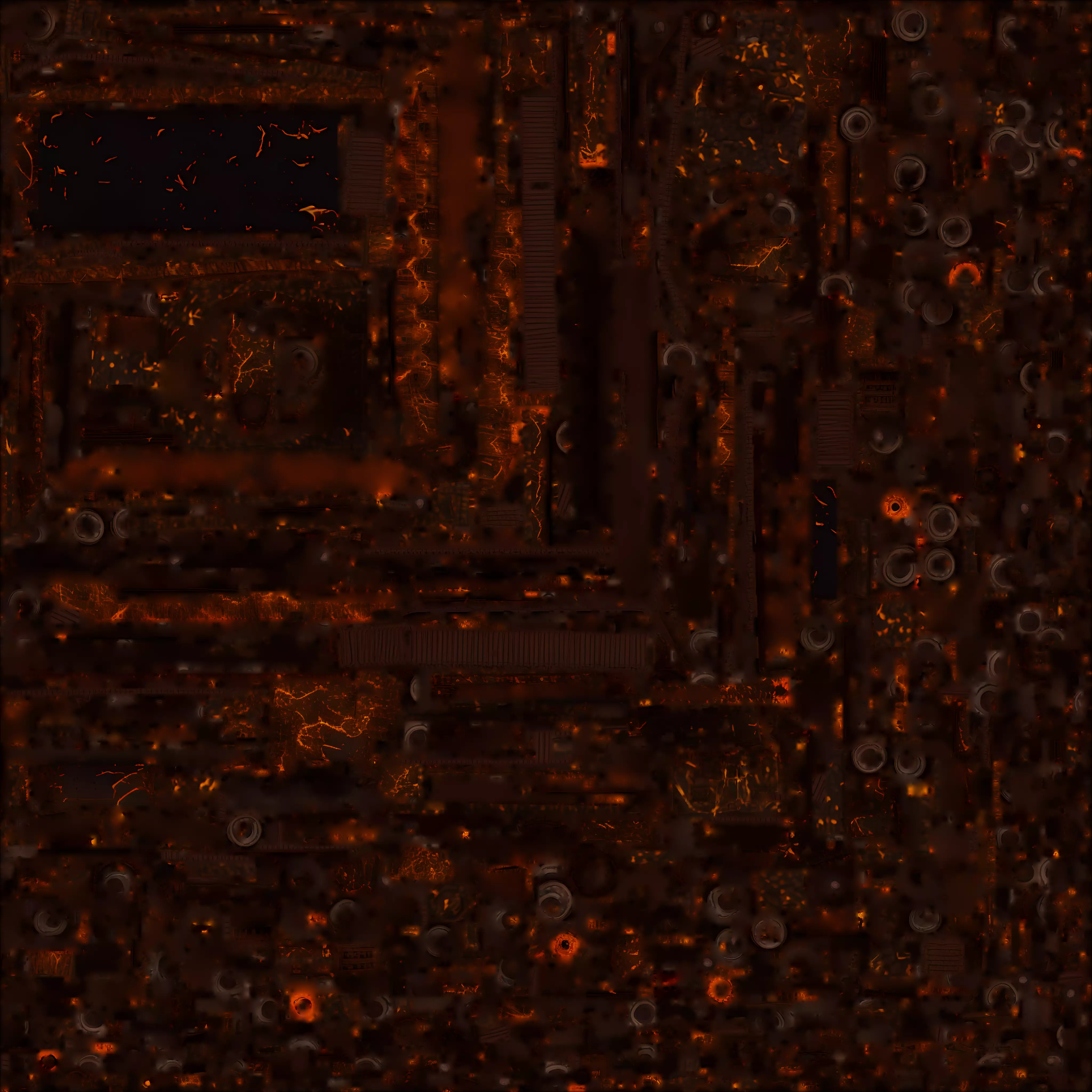 Molten Lava Tank 3D Model Infernal War Machine Low-poly 3D model_1