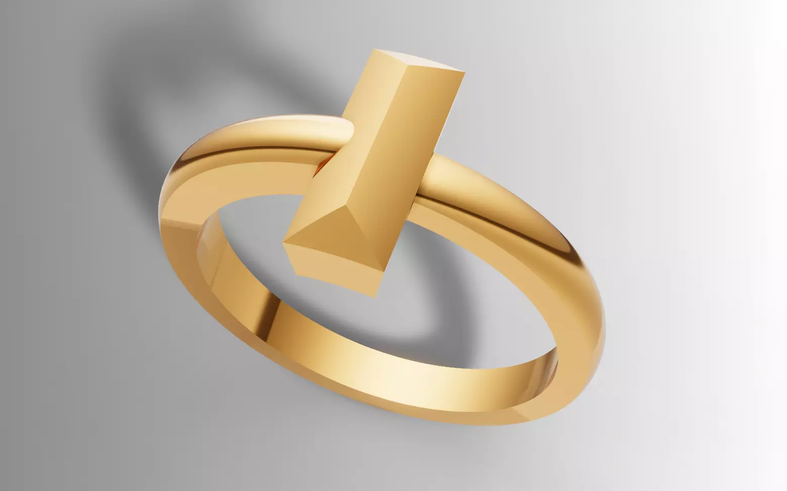 Tiffany T Style Ring Bangle Set 3D Model STL 3DM Cad File 3D print model_2