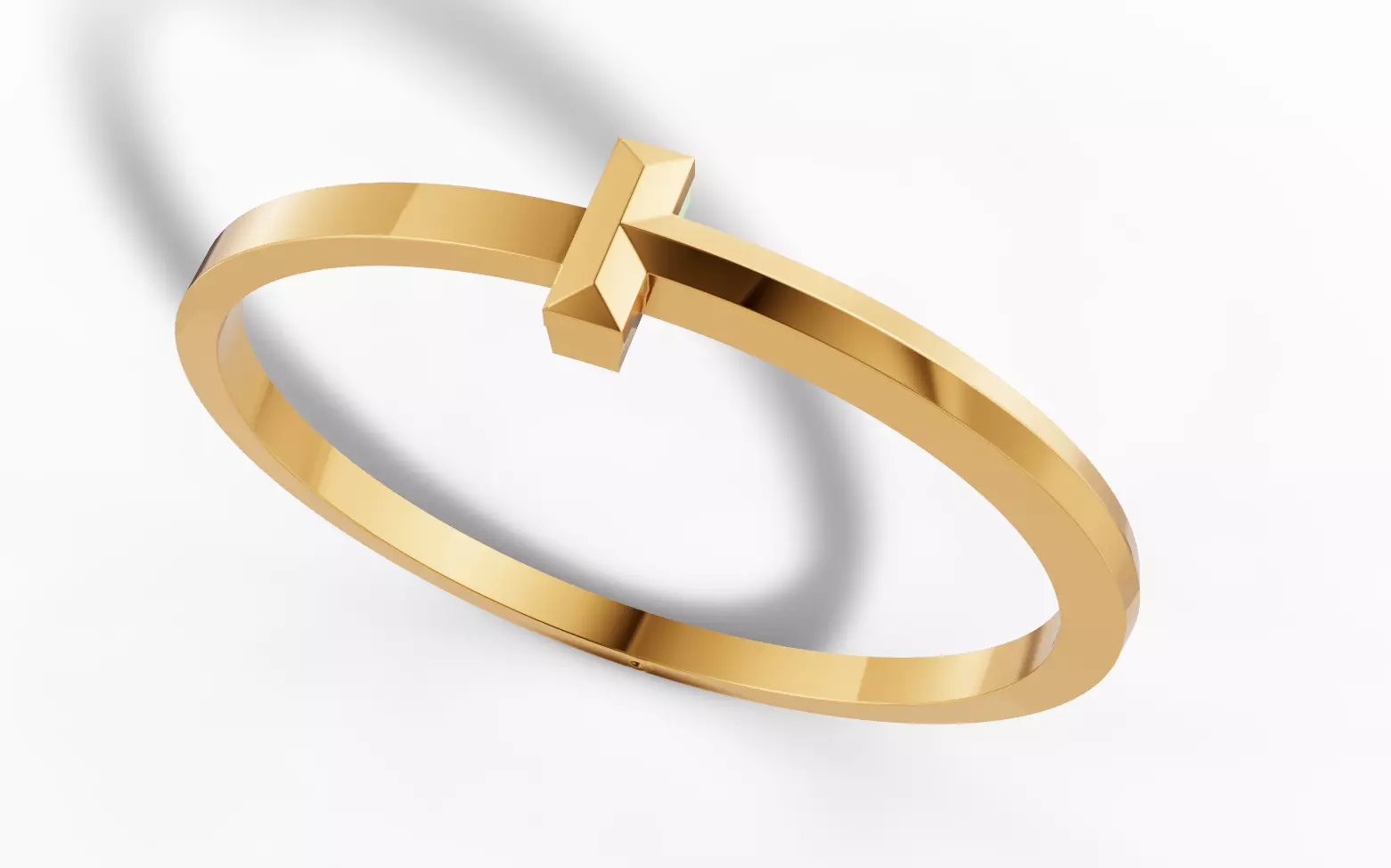 Tiffany T Style Ring Bangle Set 3D Model STL 3DM Cad File 3D print model_1