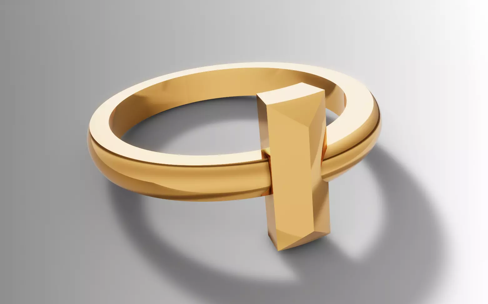 Tiffany T Style Ring Bangle Set 3D Model STL 3DM Cad File 3D print model_5