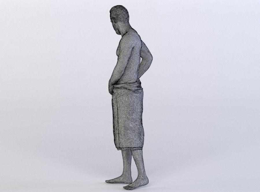 Kent 0247 Man fixing his bath towel 3D model_5
