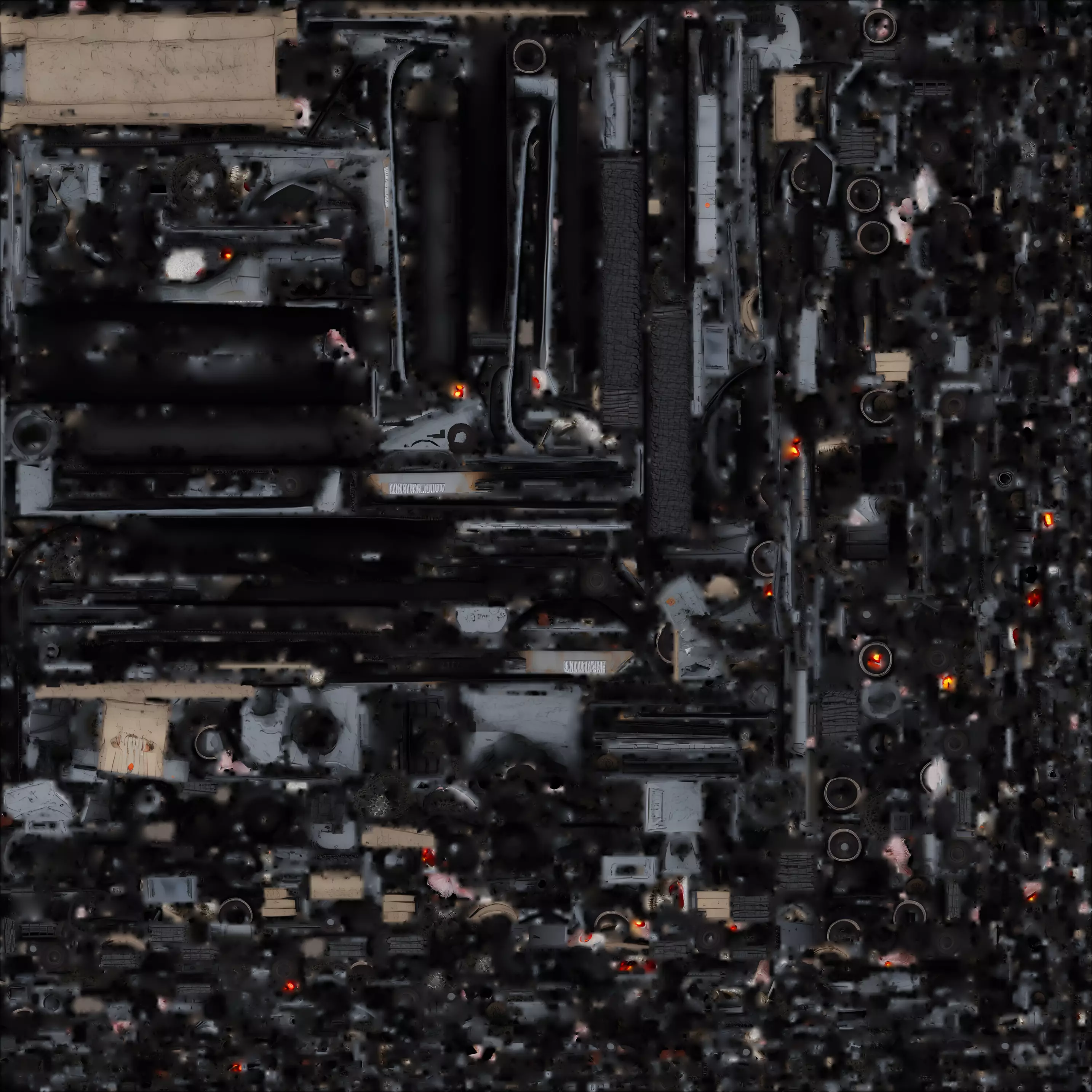 Skull Crusher Battle Tank 3D Model Horror War Gear Low-poly 3D model_1