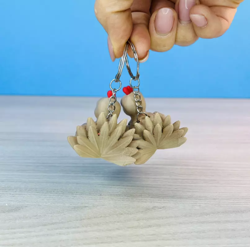 Cute Turkey Keychain Set  Thanksgiving 3D Model 3D print model_1