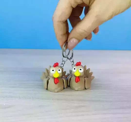 Cute Turkey Keychain Set  Thanksgiving 3D Model 3D print model