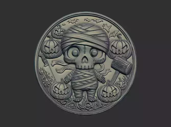 skull mummy cnc model