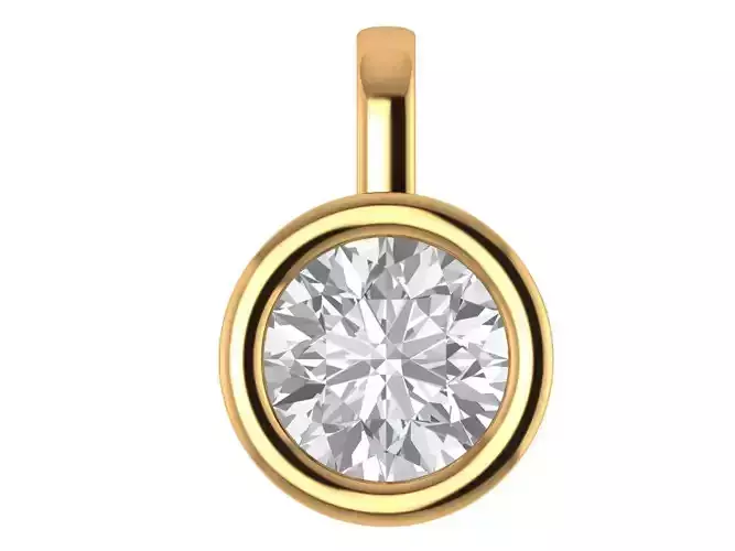 Round Solitaire Pendant