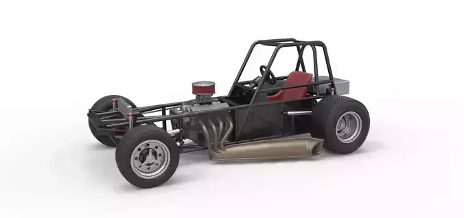 Vintage Dirt Modified stock car Base Version 3 Scale 1 to 25