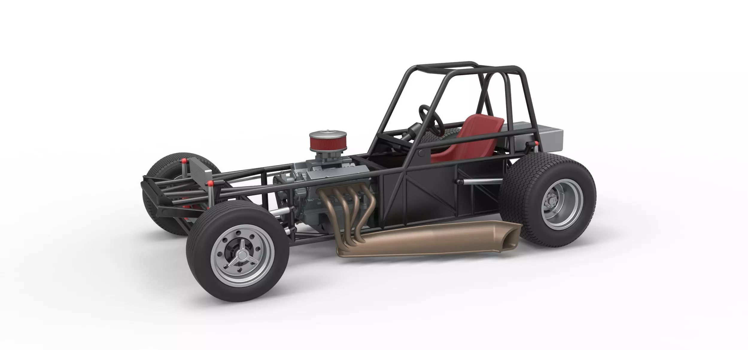 Vintage Dirt Modified stock car Base Version 3 Scale 1 to 25 3D print model