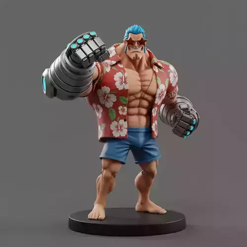 Big Arm Man Figure  Muscular Hero 3D Printable Model