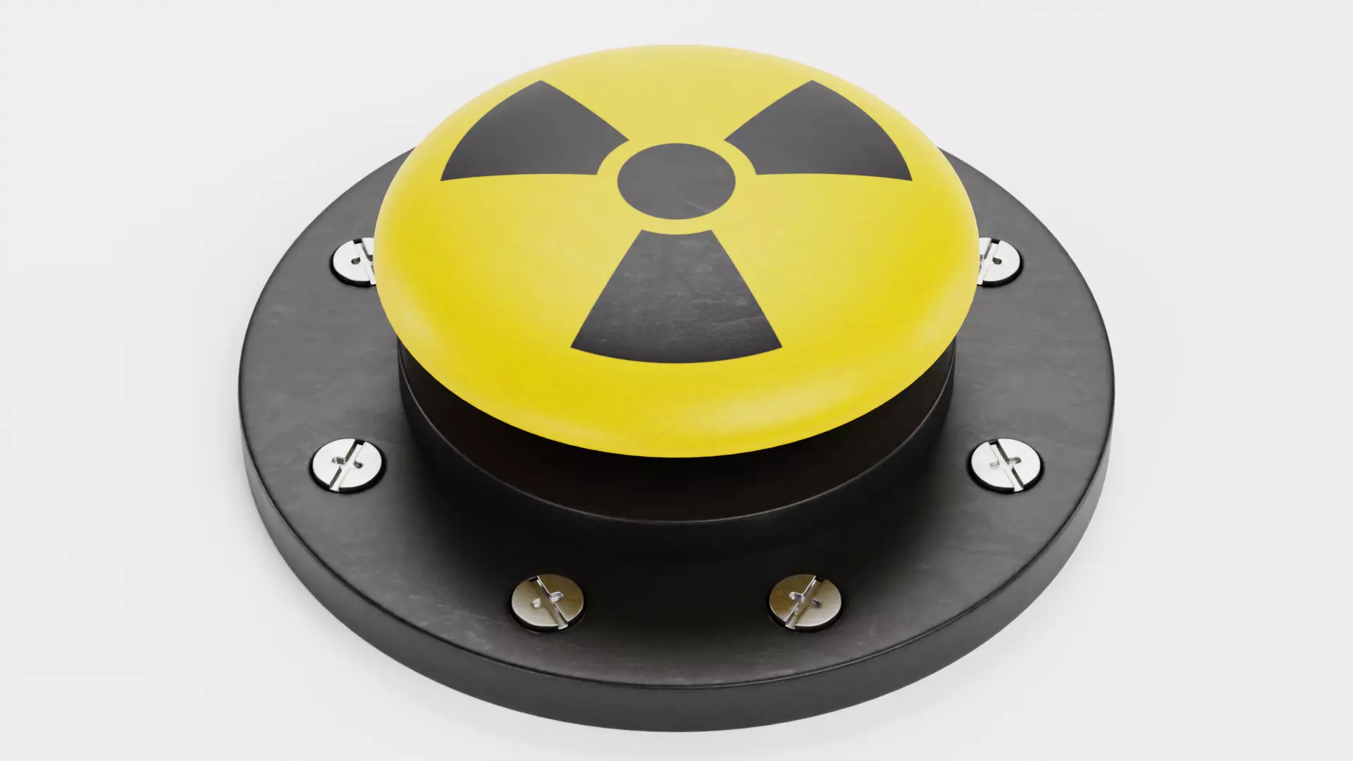 Emergency Button V7 - Radiation Hazard Industrial Push Switch 3D model