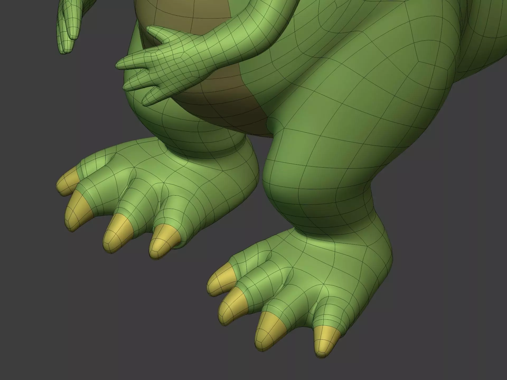 Cartoon Animal Characters - Crocodile Mascot - Dragon - Dinosaur Low-poly 3D model_15