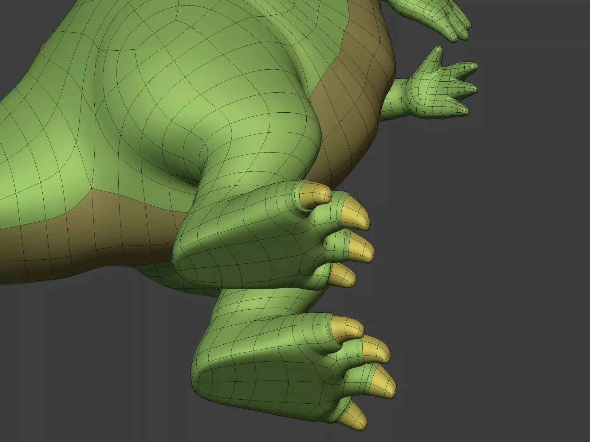 Cartoon Animal Characters - Crocodile Mascot - Dragon - Dinosaur Low-poly 3D model_16