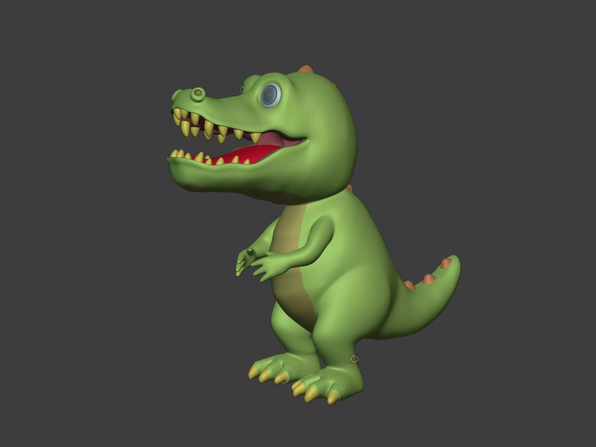 Cartoon Animal Characters - Crocodile Mascot - Dragon - Dinosaur Low-poly 3D model_1