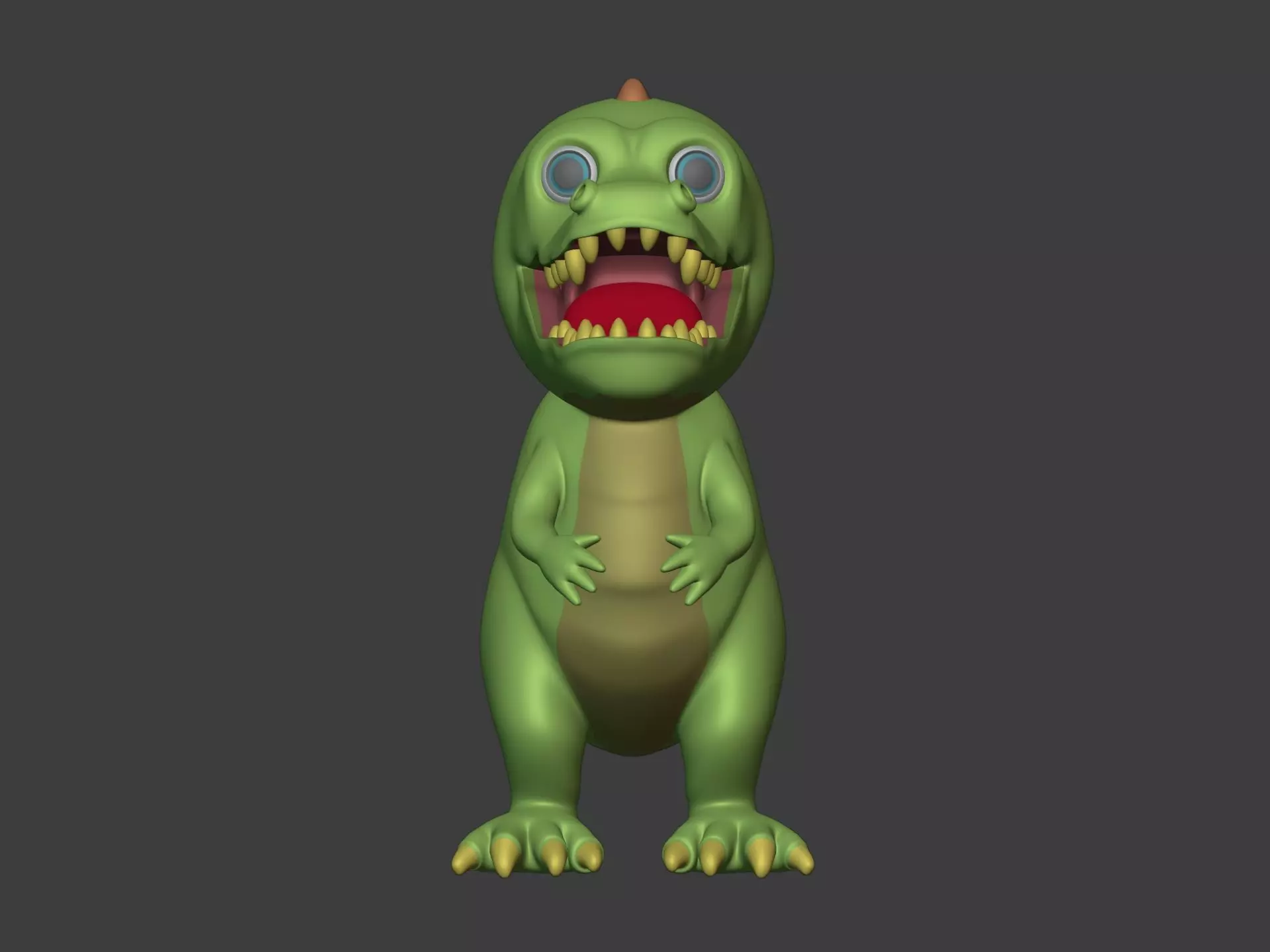Cartoon Animal Characters - Crocodile Mascot - Dragon - Dinosaur Low-poly 3D model_4