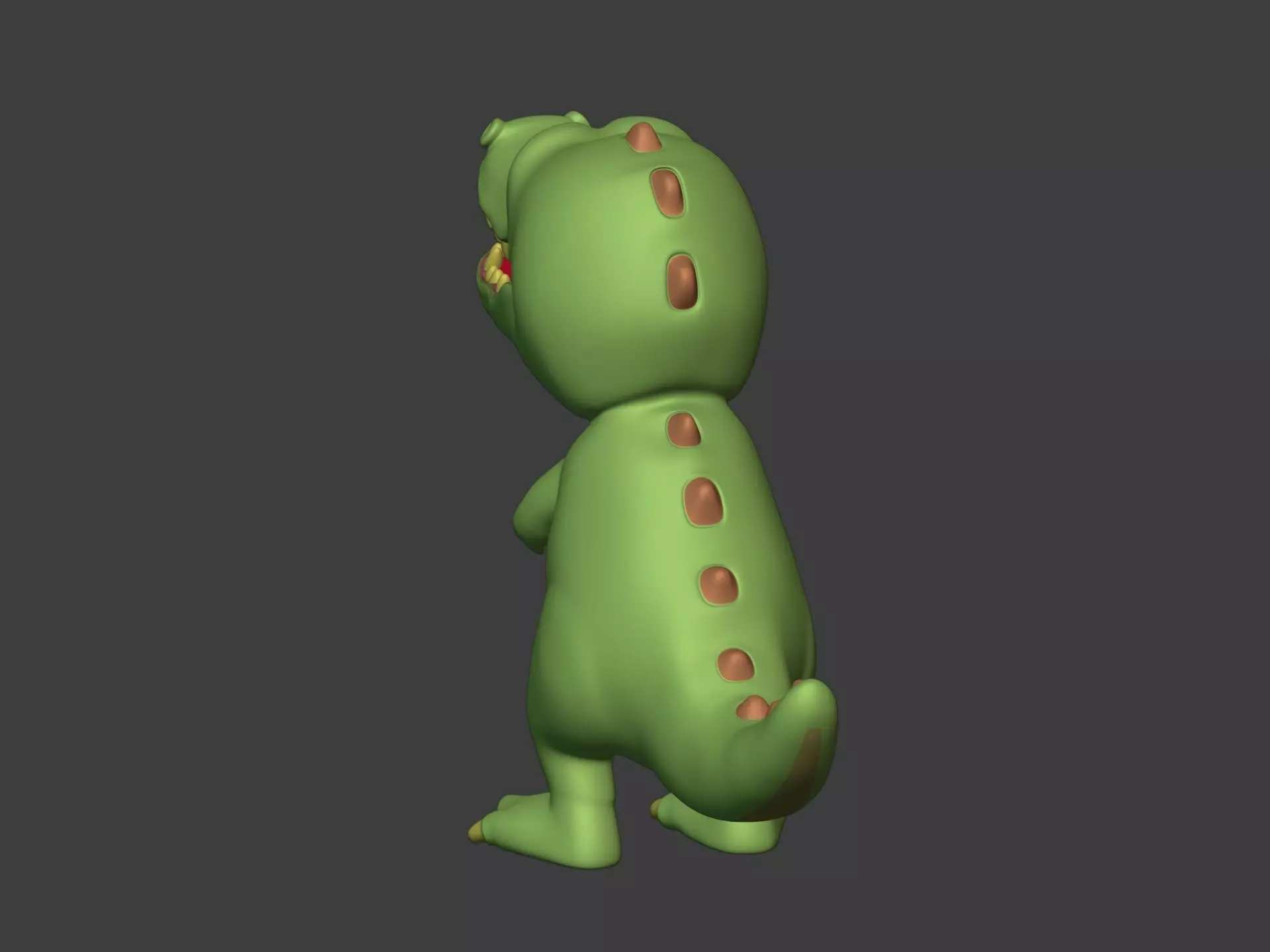 Cartoon Animal Characters - Crocodile Mascot - Dragon - Dinosaur Low-poly 3D model_10