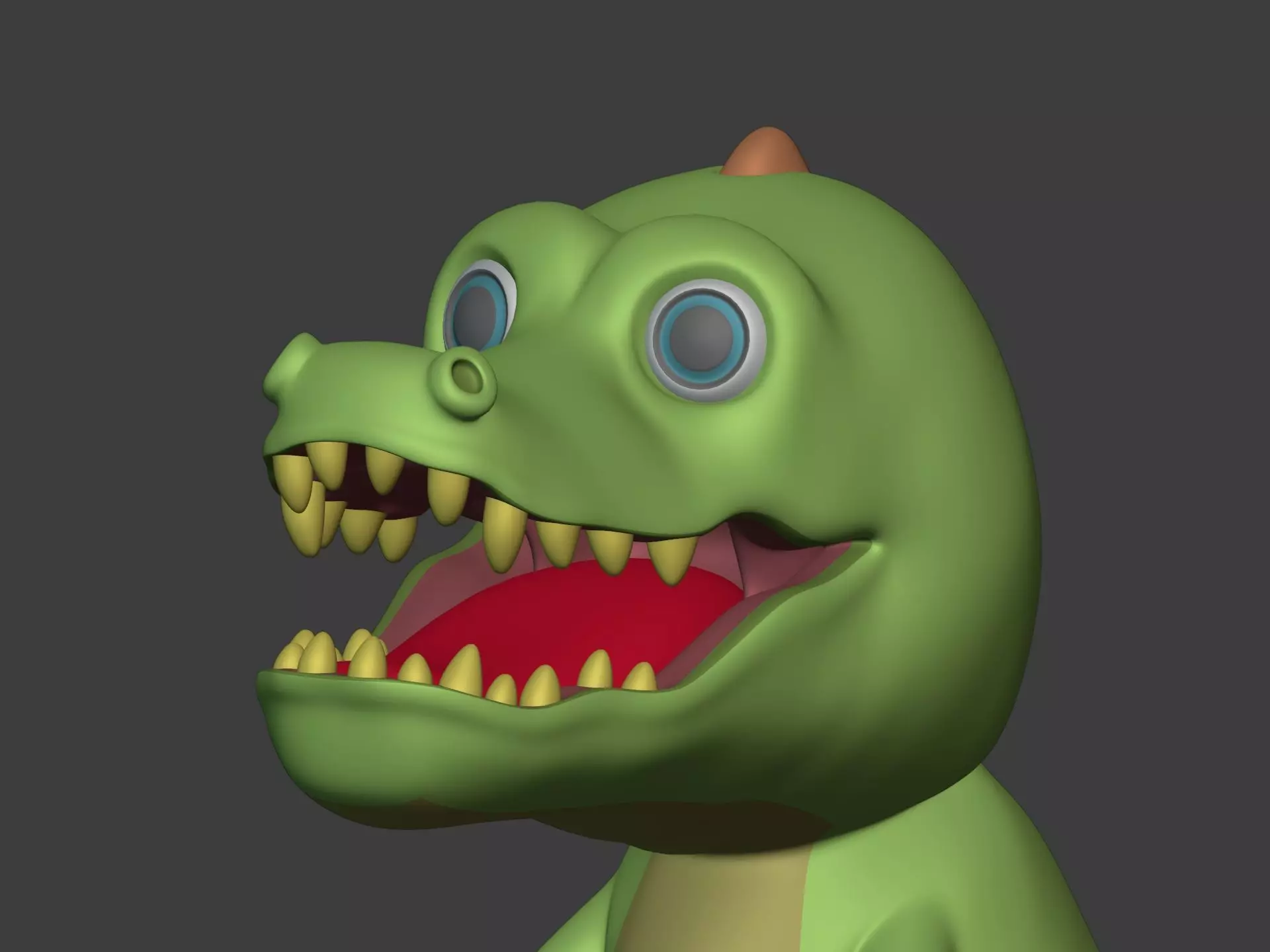 Cartoon Animal Characters - Crocodile Mascot - Dragon - Dinosaur Low-poly 3D model_12
