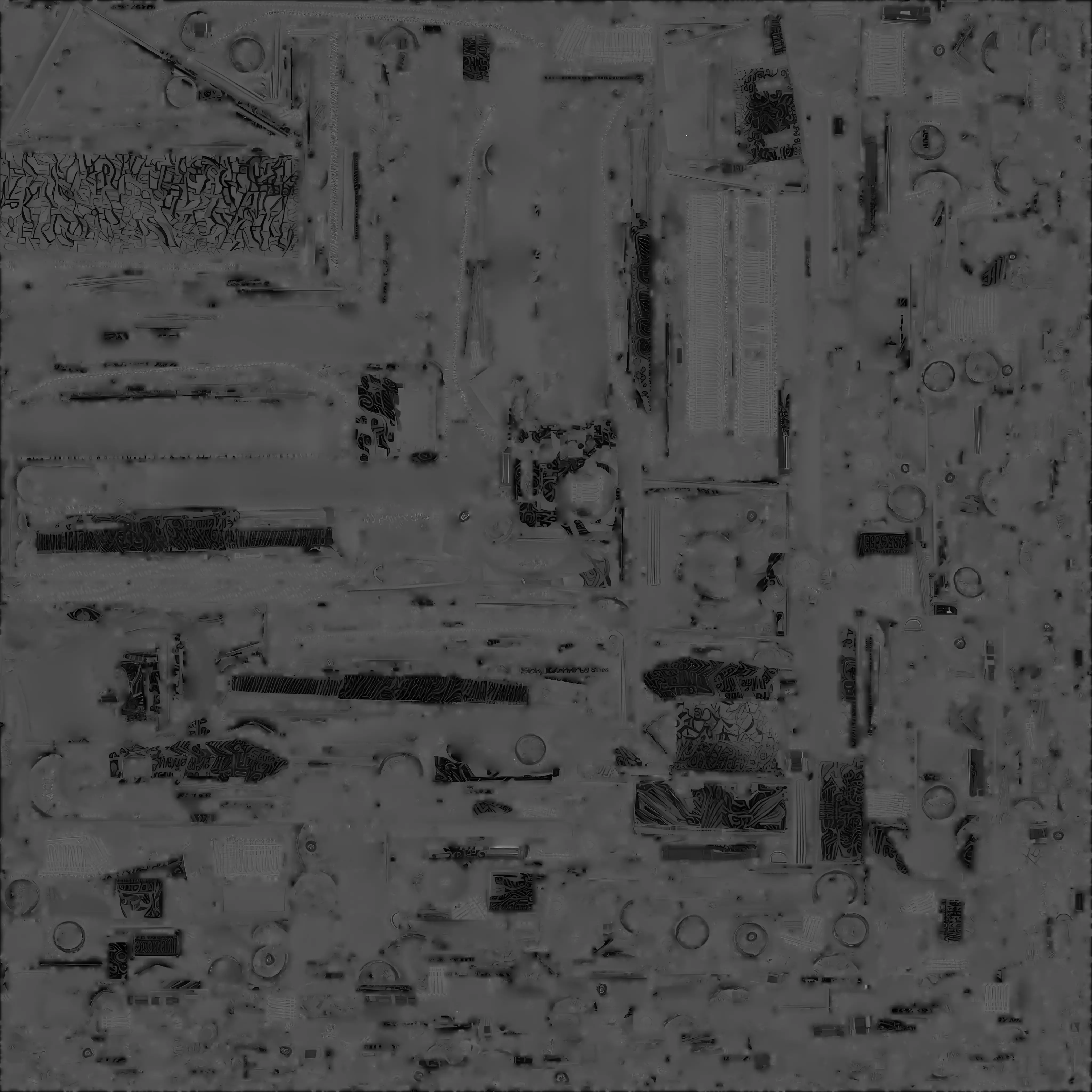 Graffiti Art Battle Tank 3D Model Urban Chaos Machine Low-poly 3D model_4