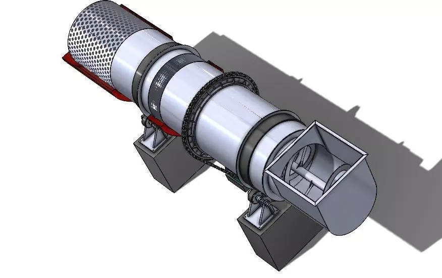 NUT POLISHING DRUM FOR PALM OIL MILL 3D model_1