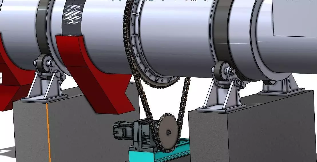 NUT POLISHING DRUM FOR PALM OIL MILL 3D model_2