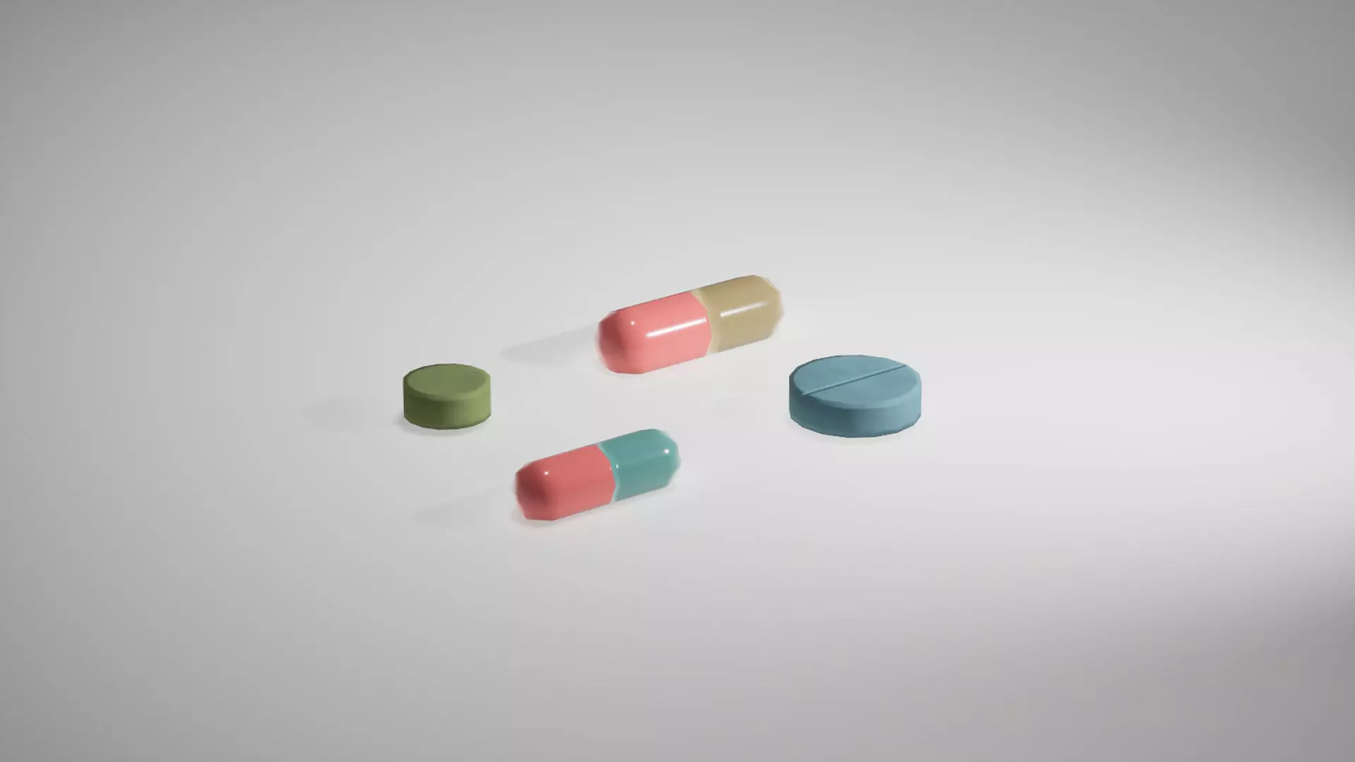 Pills Paack Low-poly 3D model_5