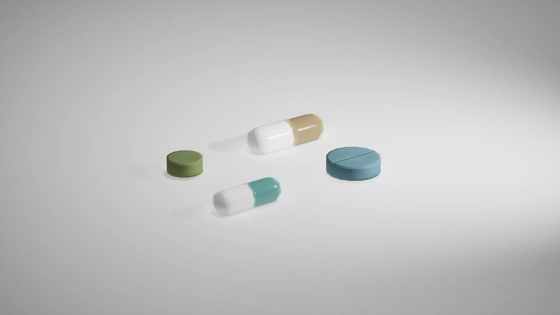 Pills Paack Low-poly 3D model_4