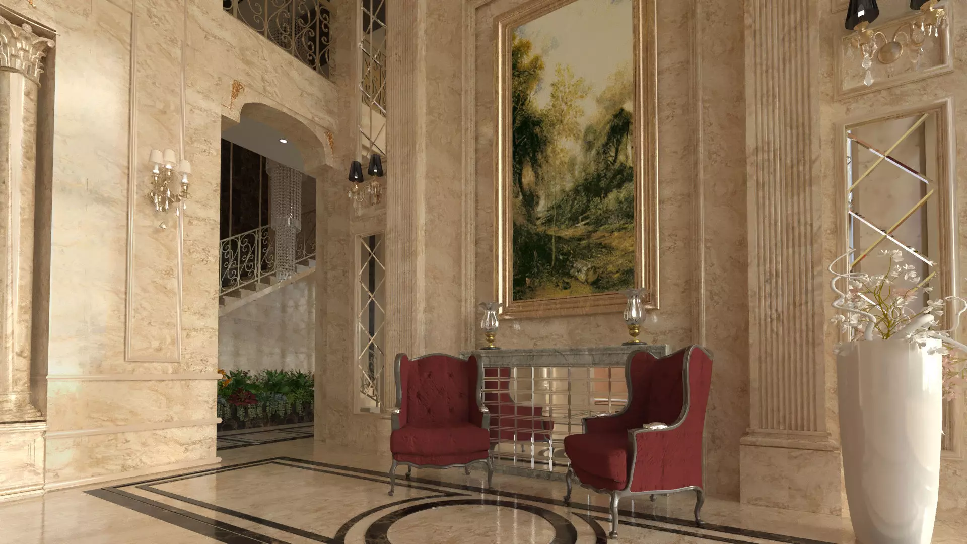 classic  Entrance 3D model_0