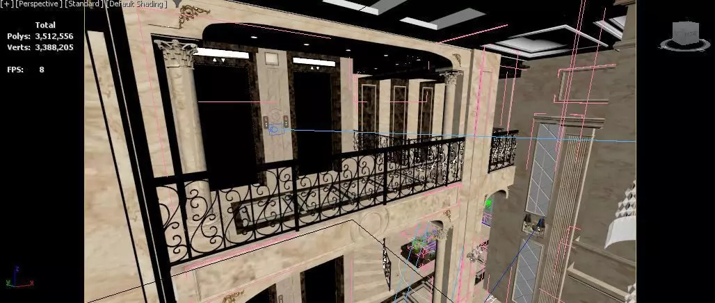 classic  Entrance 3D model_8