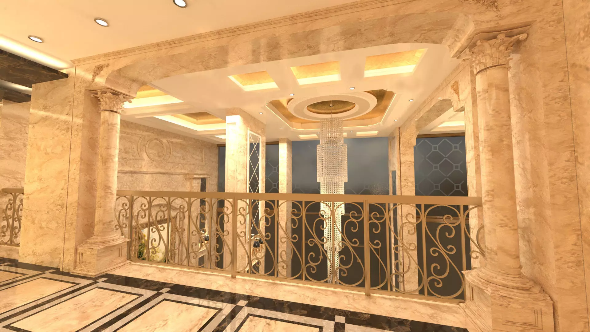 classic  Entrance 3D model_4