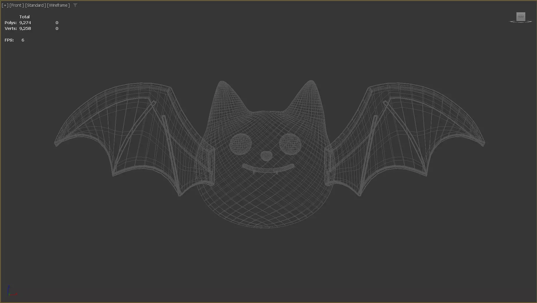 Stylized Low-Poly Cute Bat Low-poly 3D model_24
