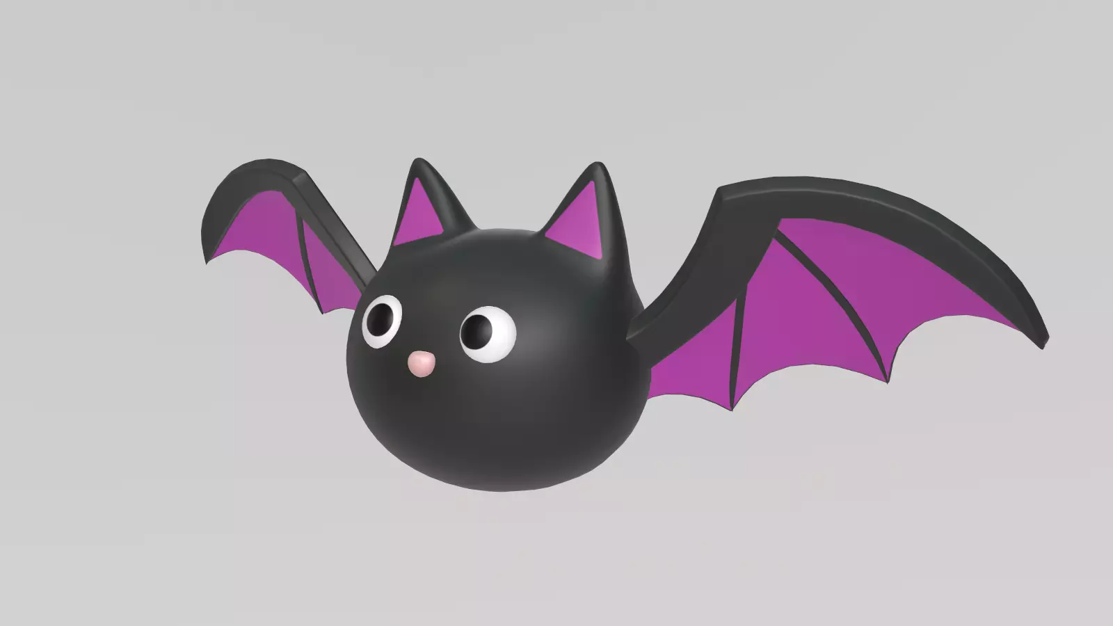 Stylized Low-Poly Cute Bat Low-poly 3D model_15