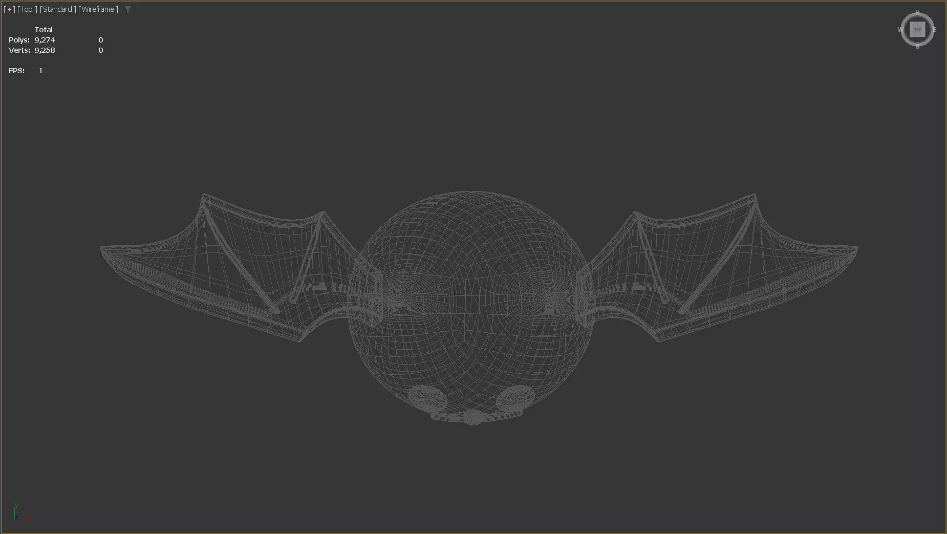 Stylized Low-Poly Cute Bat Low-poly 3D model_25