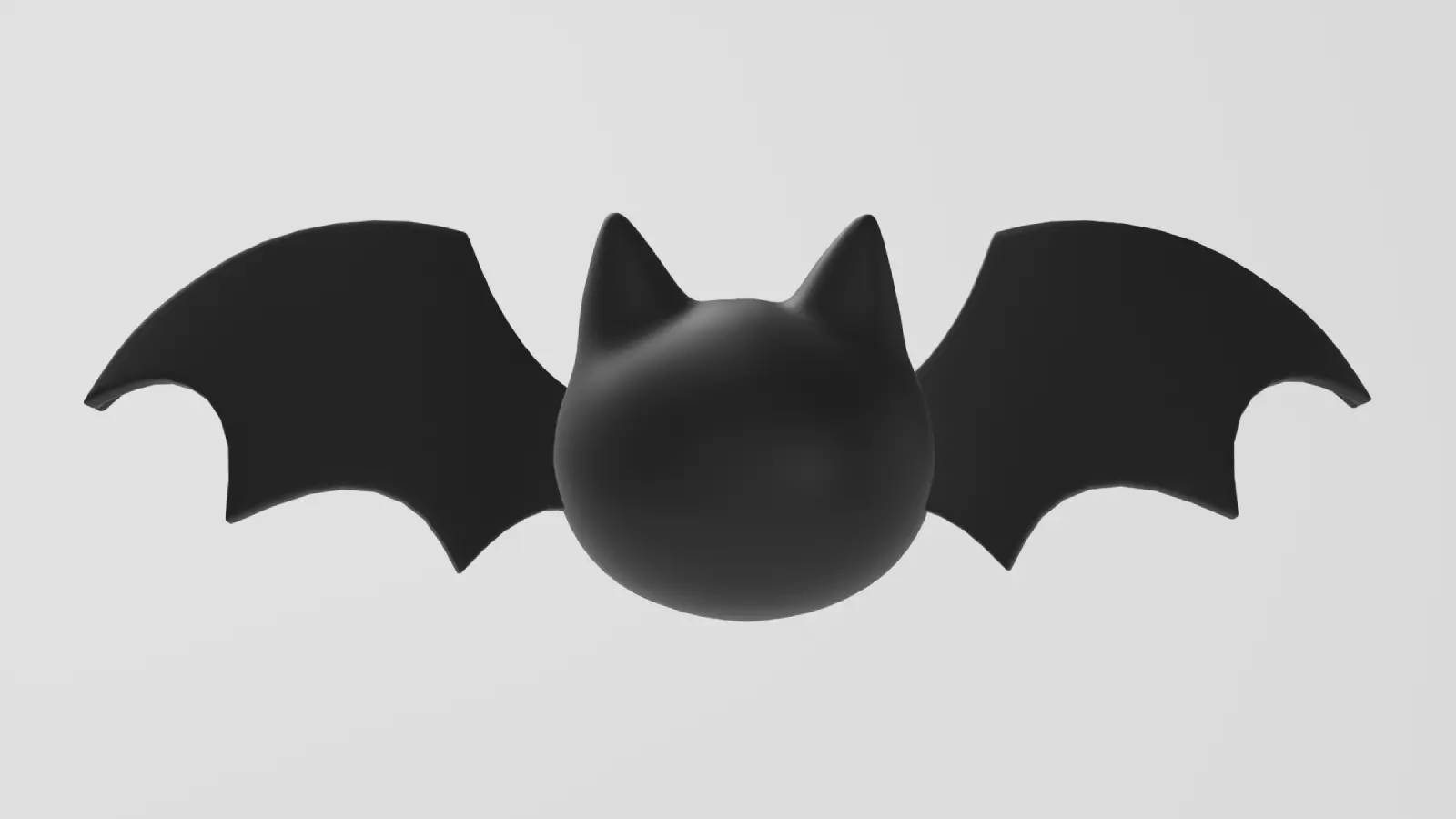 Stylized Low-Poly Cute Bat Low-poly 3D model_5