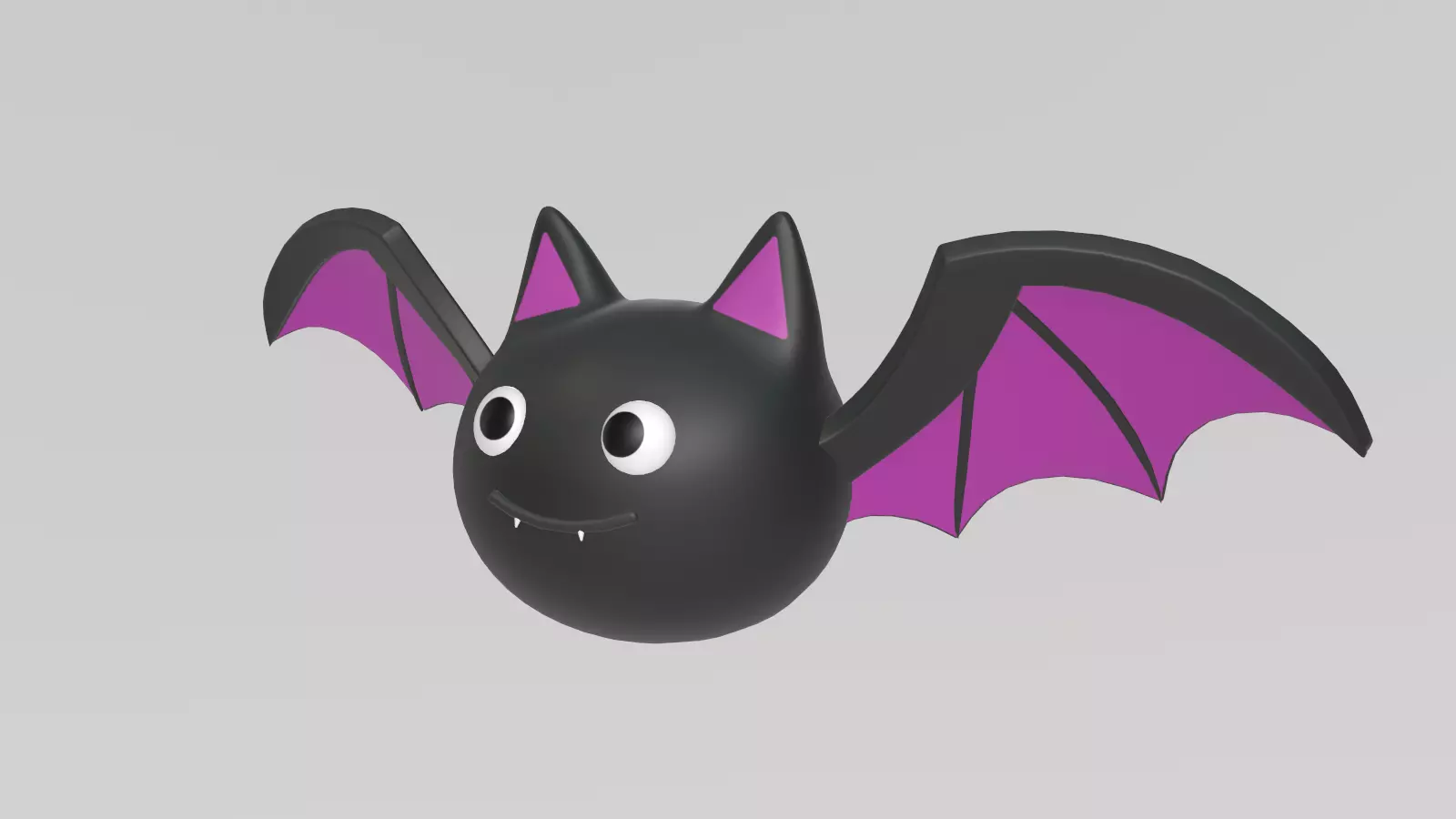 Stylized Low-Poly Cute Bat Low-poly 3D model_22