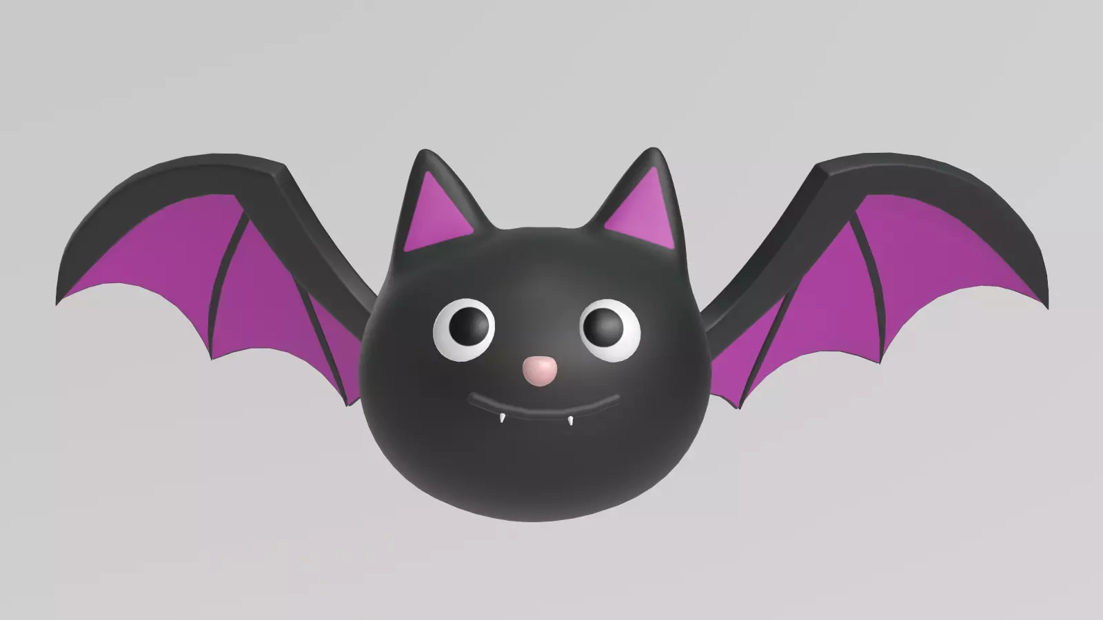 Stylized Low-Poly Cute Bat Low-poly 3D model_3