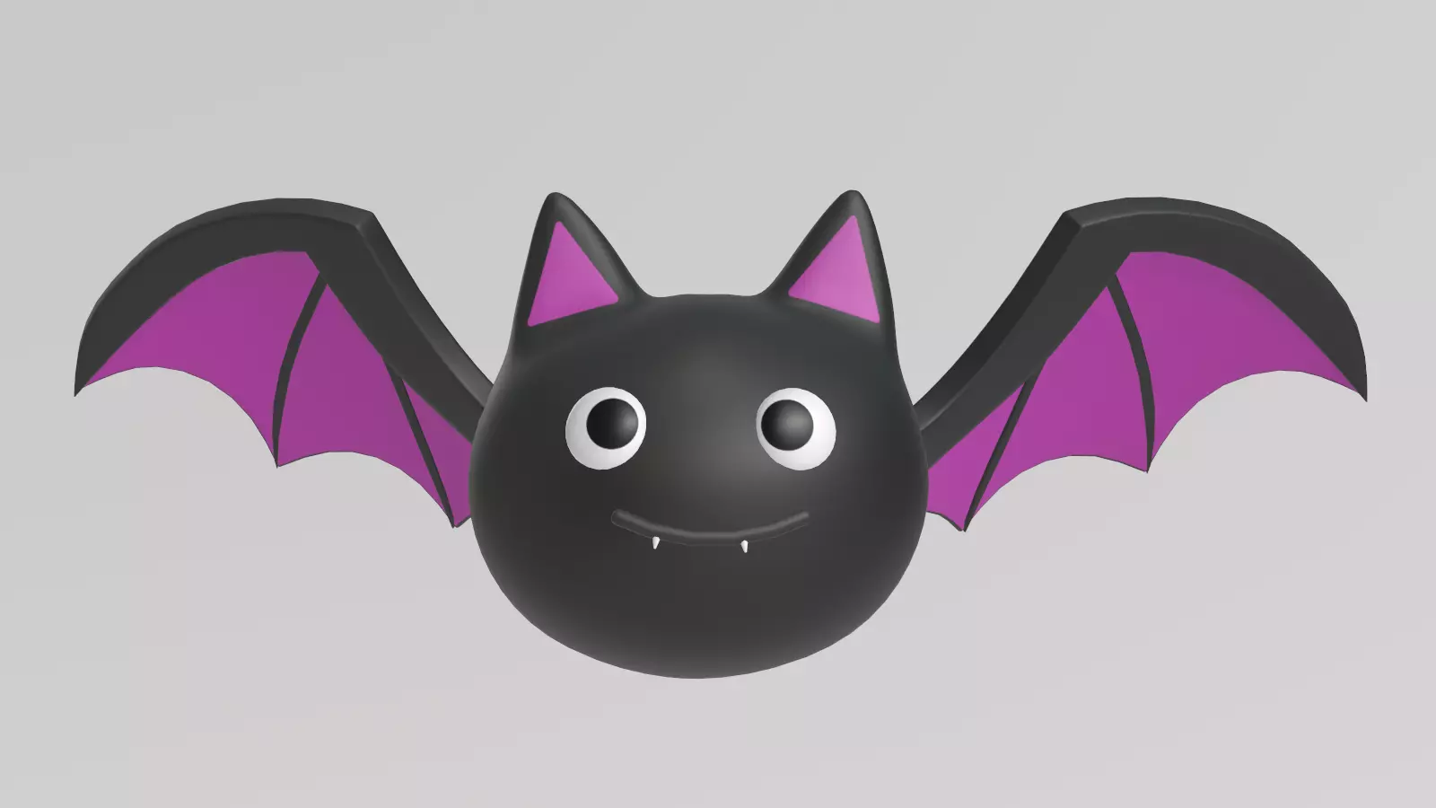 Stylized Low-Poly Cute Bat Low-poly 3D model_17