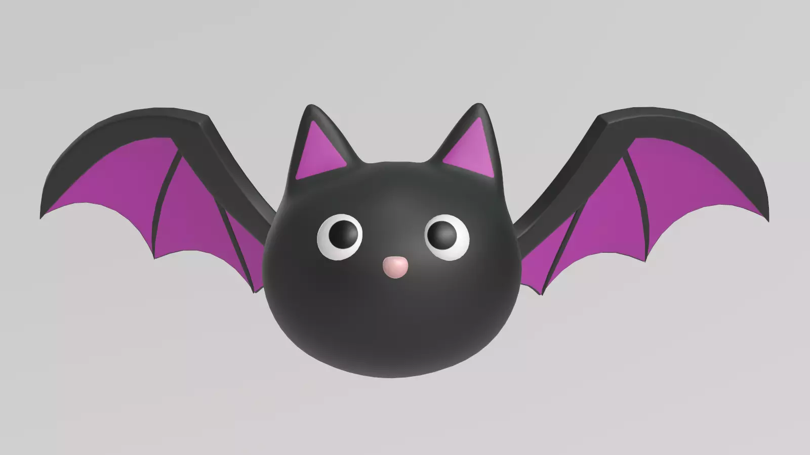 Stylized Low-Poly Cute Bat Low-poly 3D model_10