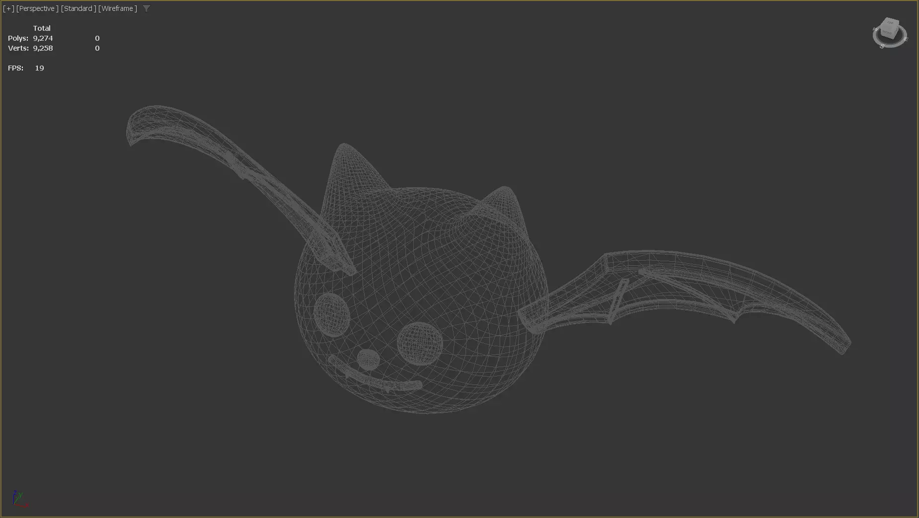 Stylized Low-Poly Cute Bat Low-poly 3D model_26