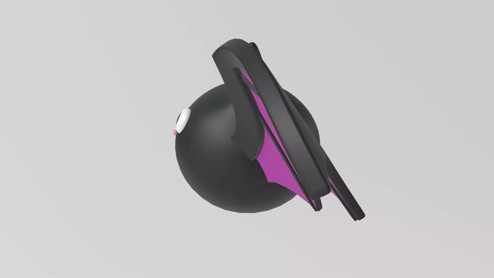 Stylized Low-Poly Cute Bat Low-poly 3D model_11