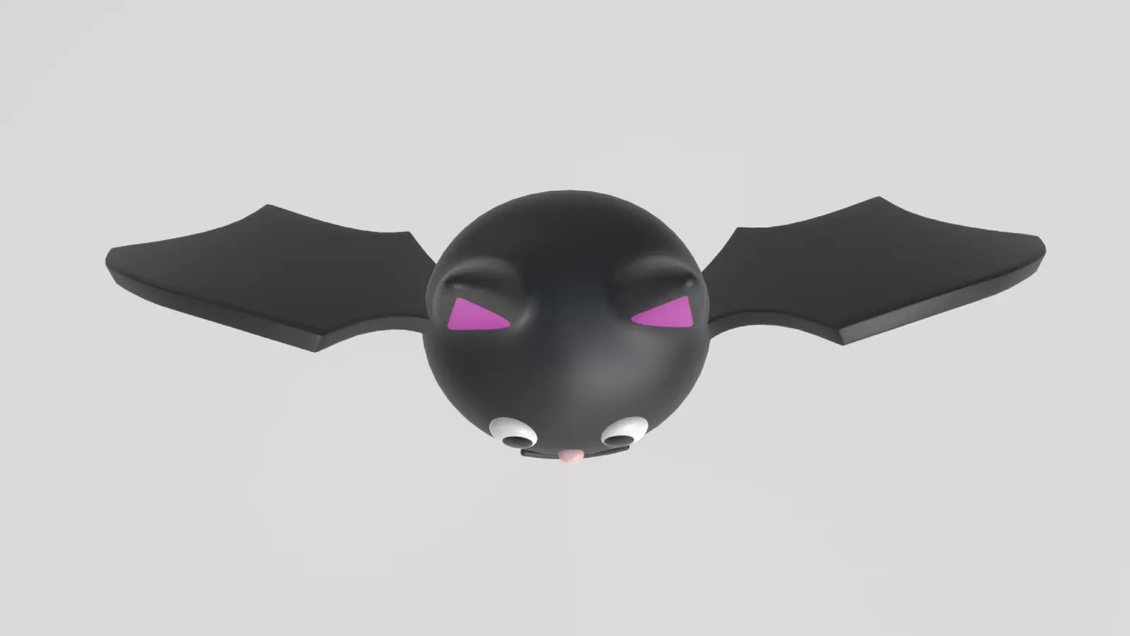 Stylized Low-Poly Cute Bat Low-poly 3D model_7