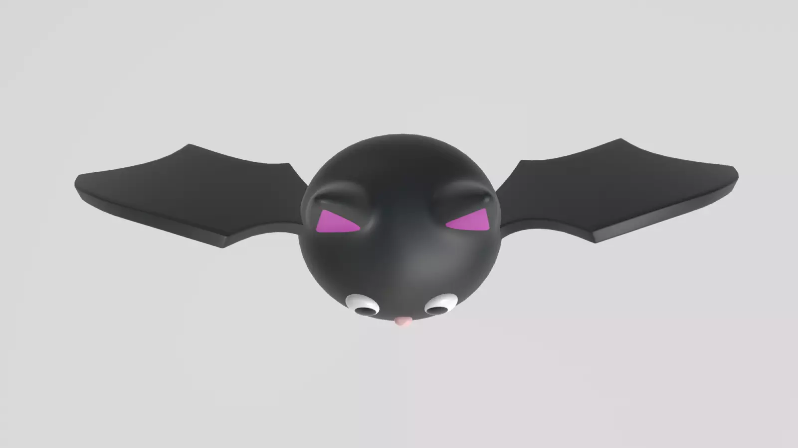 Stylized Low-Poly Cute Bat Low-poly 3D model_14
