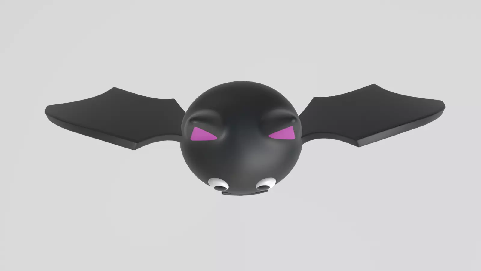 Stylized Low-Poly Cute Bat Low-poly 3D model_21