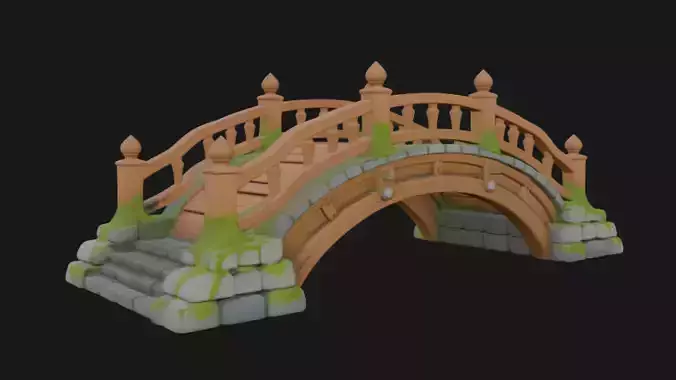 Pixar style 3d Bridge model 3D model