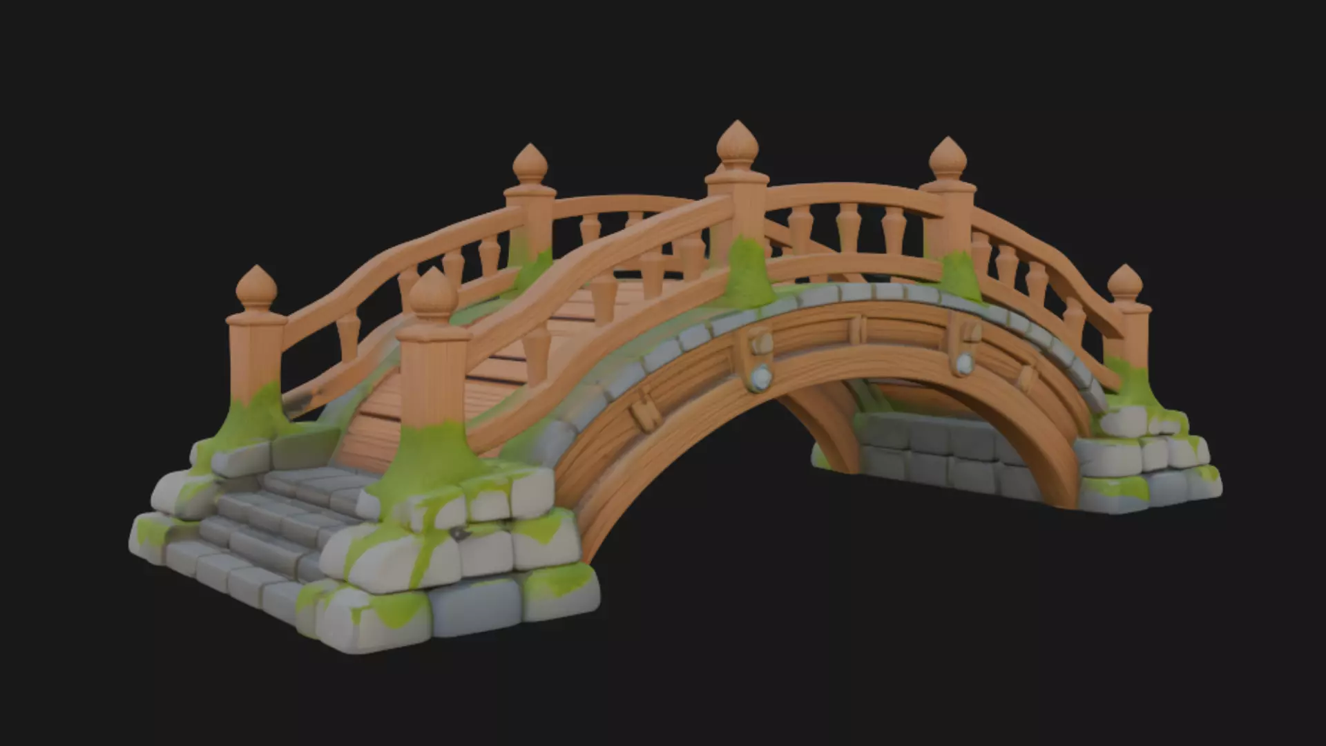 Pixar style 3d Bridge model 3D model_0