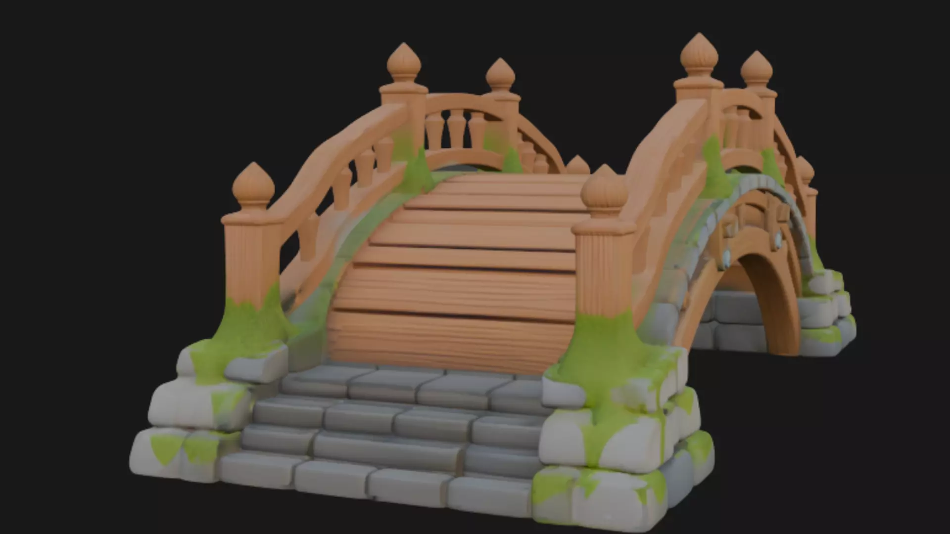 Pixar style 3d Bridge model 3D model_3