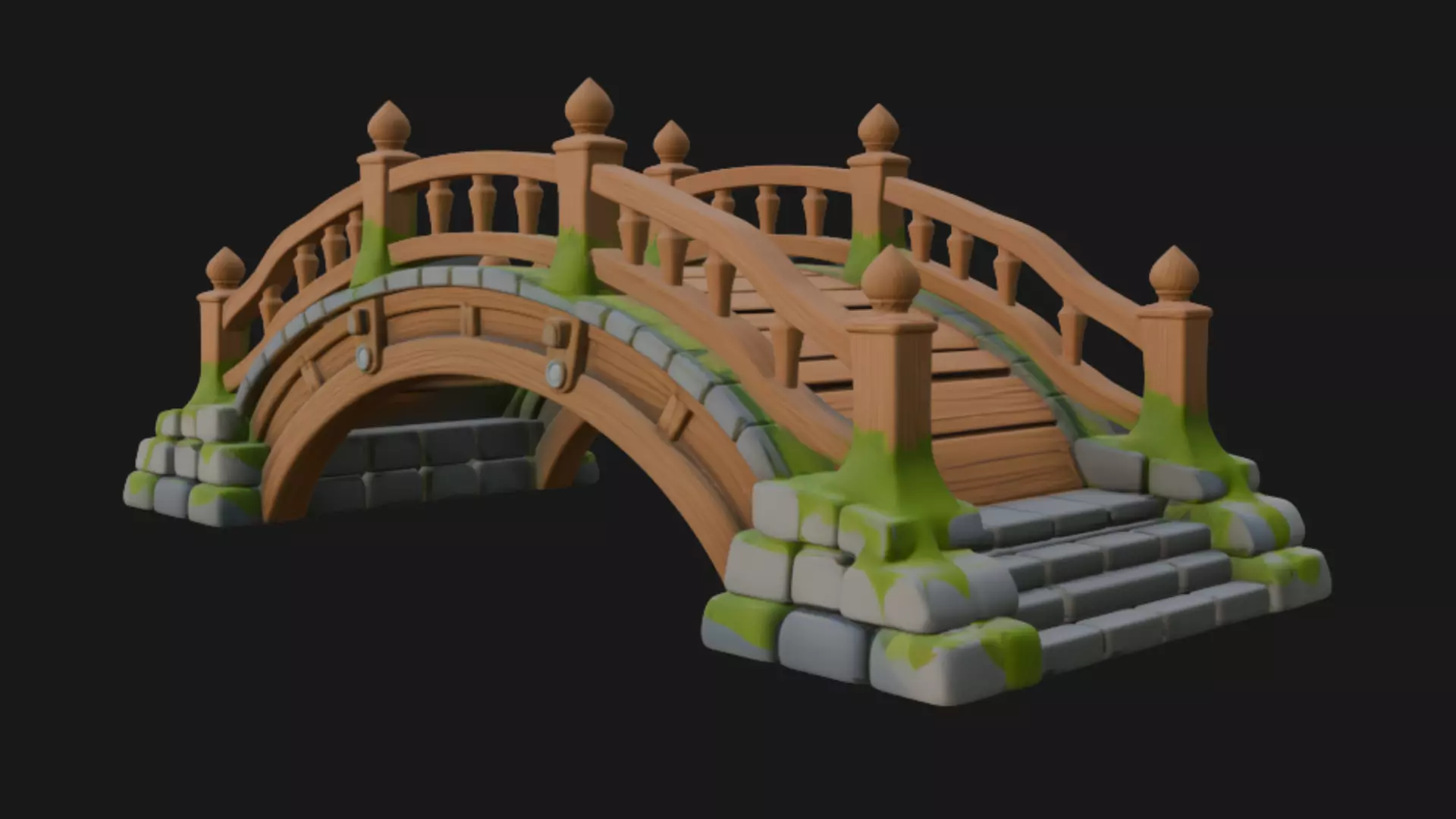 Pixar style 3d Bridge model 3D model_1