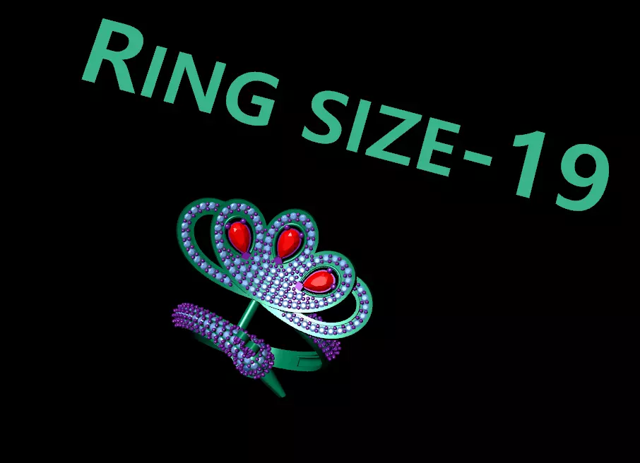Peacock ring 3D print model_9